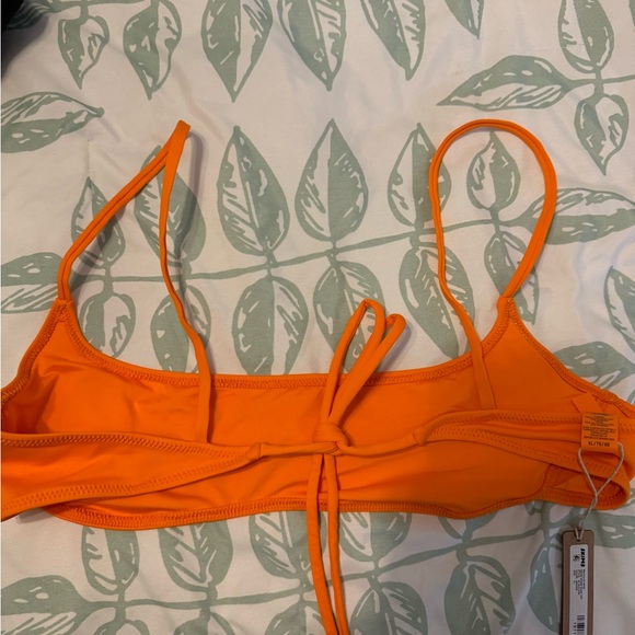Skims recycled swim micro scoop bikini top orange xl - Picture 3 of 4